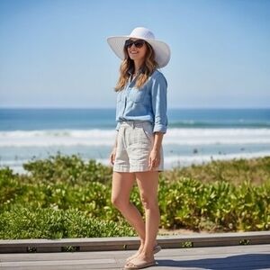 Vintage San Diego Hat Co White Bucket Hat Women's Sun Hat Polyester Beach EXC